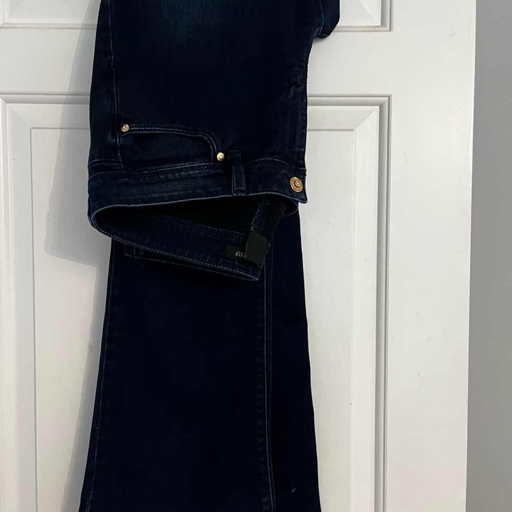 Women's White House Black Market Skinny Flare Dark Wash Jeans